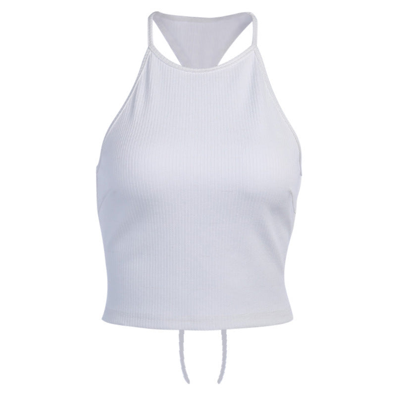 New sexy slim halter cross vest
