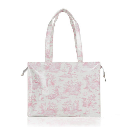 Simple Printed PVC Tote Bag Waterproof Large Capacity