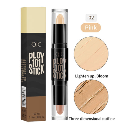 Long Lasting Fadeless Makeup Double-headed Highlight Concealer Contour Stick