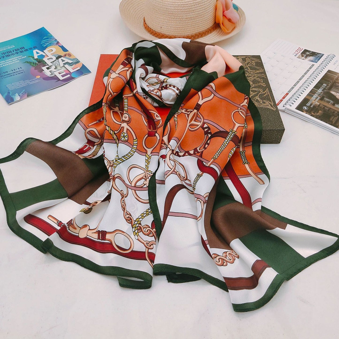 Women's Silk Scarf Shawl Sunscreen Scarf