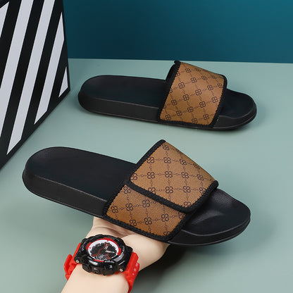 Cross-border Slippers Summer Outdoor Wear Niche High-grade Velcro Non-slip Beach Flip-flops Men