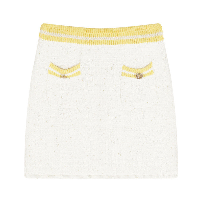 Temperament Sleeveless Vest Knitted Sweater Women's Suit Skirt