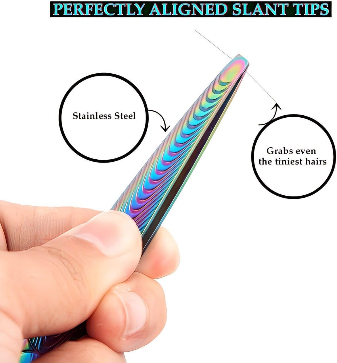 Hair Removal Tweezer Slanted Eyebrow Tweezer Tweezers For Men, Women And Kids, Stainless Steel Titanium
