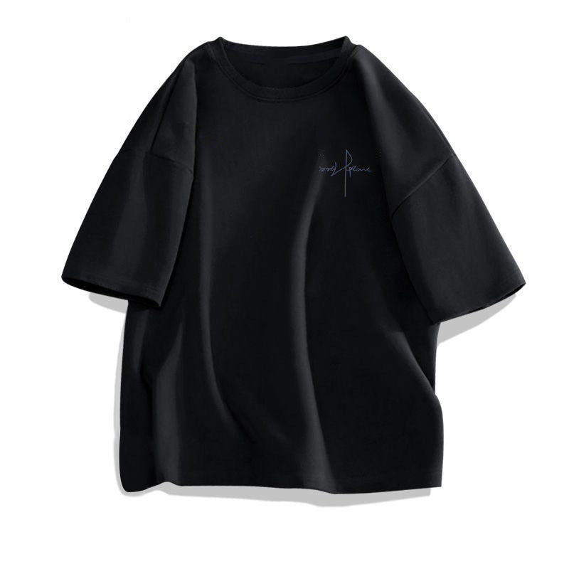 Cotton Short Sleeve T-shirt Men's Loose And Simple Printed Top