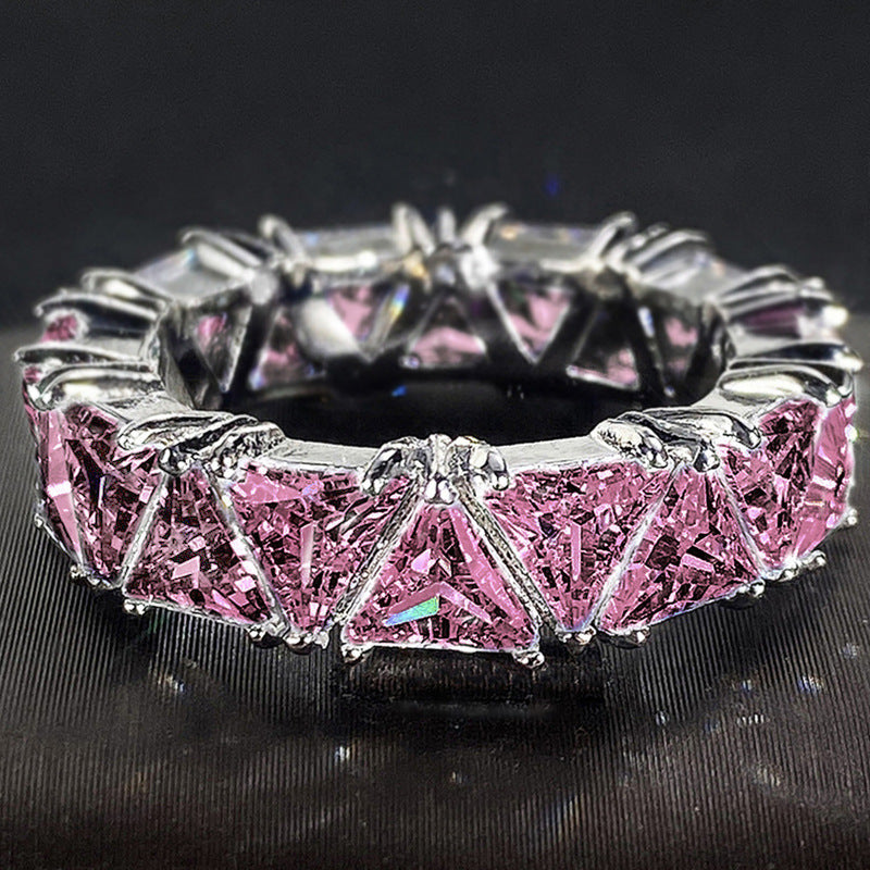 Women's Luxury Titanium Zircon Ring