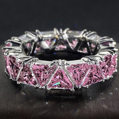 Women's Luxury Titanium Zircon Ring