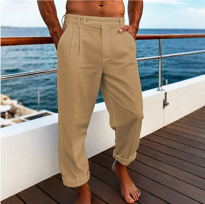 Men's Pocket Flat Comfortable Breathable Trousers