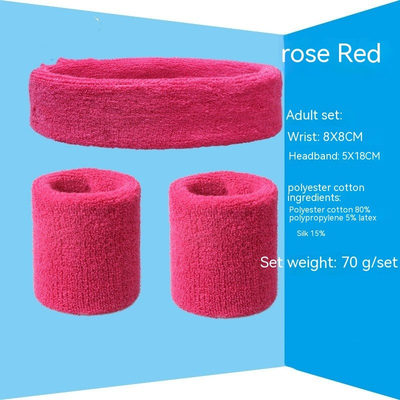 Sports Sweat-absorbent Wristband Headband Hairband Suit