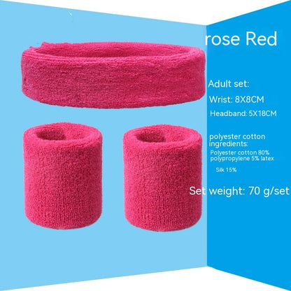 Sports Sweat-absorbent Wristband Headband Hairband Suit