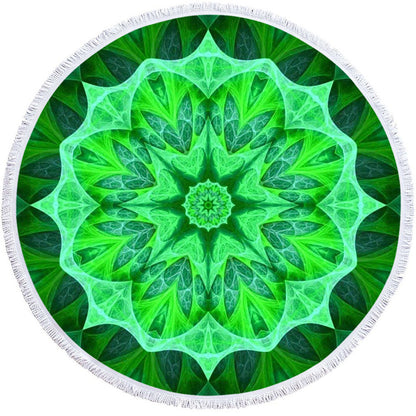 Microfiber 3D Printed Round Beach Towel