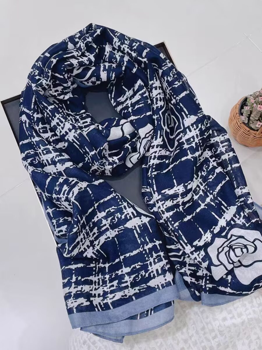 Cotton And Linen Scarf Thin And Silky Shawl Travel Sun-proof Beach Towel For Women