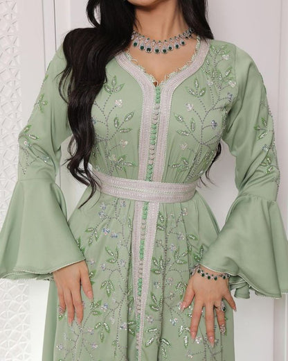 Middle Eastern Hot Diamond Kaftan Robe Dress