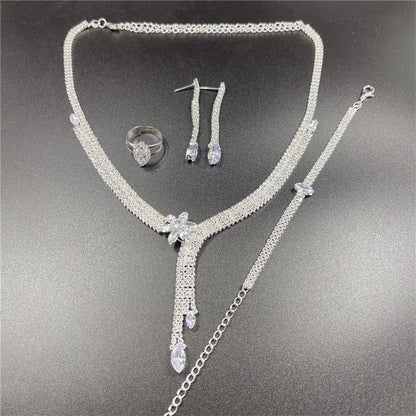Fashion Bride Jewelry Necklace Earrings