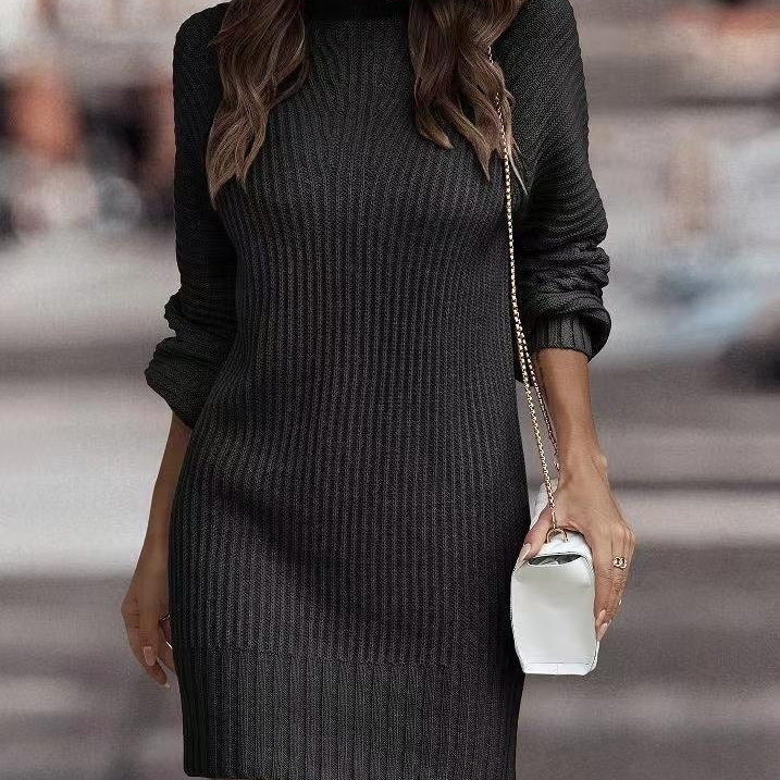 Turtleneck Sweater Women's Long Sleeve Knitwear Dress Women's Clothing