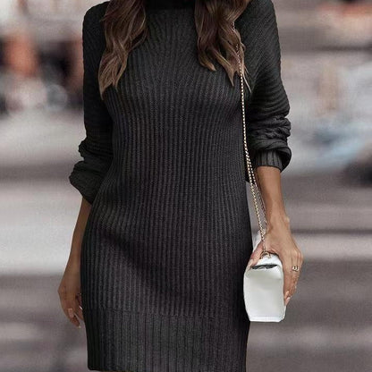 Turtleneck Sweater Women's Long Sleeve Knitwear Dress Women's Clothing