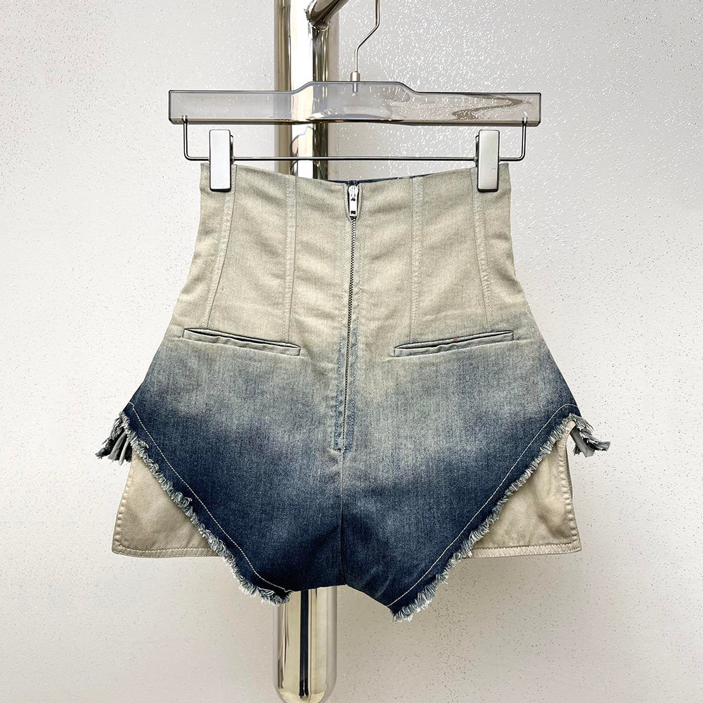 Women's Zippered High-waisted Jeans