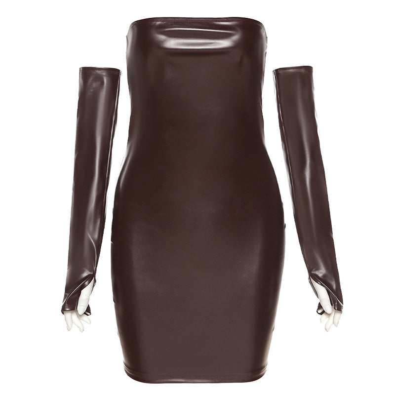 Women's New Fashion Design Off-neck Sheath Dress