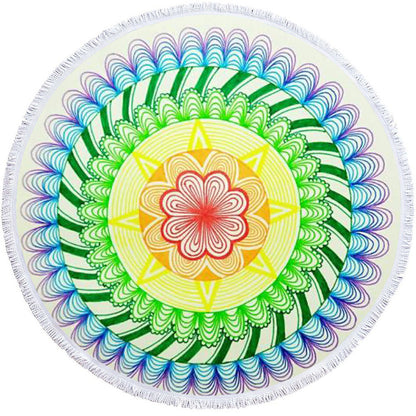 Microfiber 3D Printed Round Beach Towel