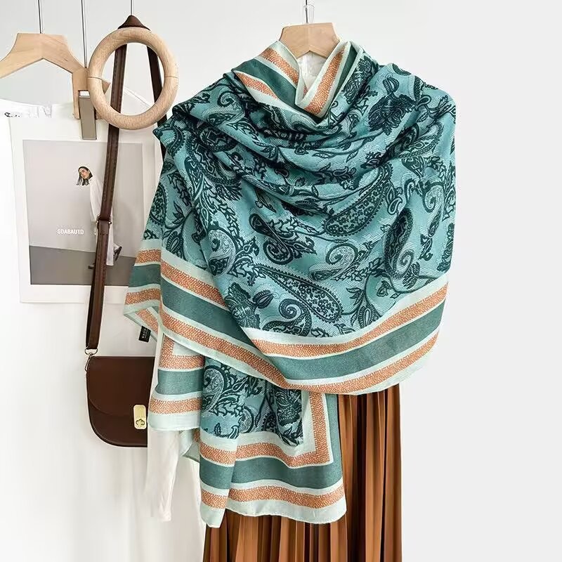 Cotton And Linen Scarf Thin And Silky Shawl Travel Sun-proof Beach Towel For Women