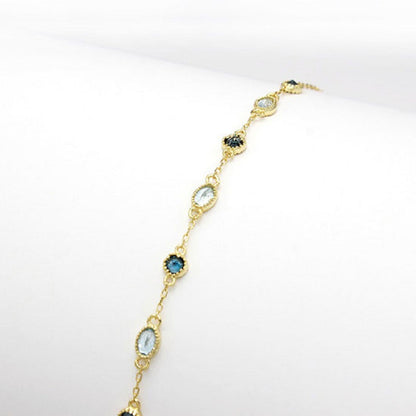 Light luxury sapphire blue toppa bracelet women