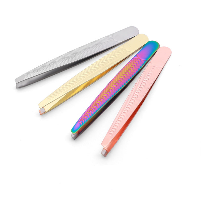 Hair Removal Tweezer Slanted Eyebrow Tweezer Tweezers For Men, Women And Kids, Stainless Steel Titanium