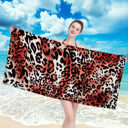 Microfiber Printed Beach Towel To Wipe Sweat