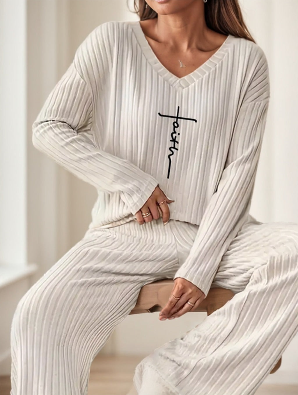 Ladies' Polyester Sweatshirt Set