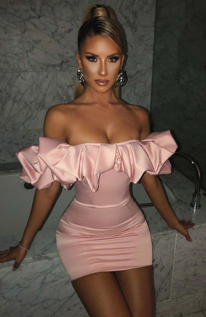 New Hot Sale Solid Color Tube Top Strapless Slim Dress