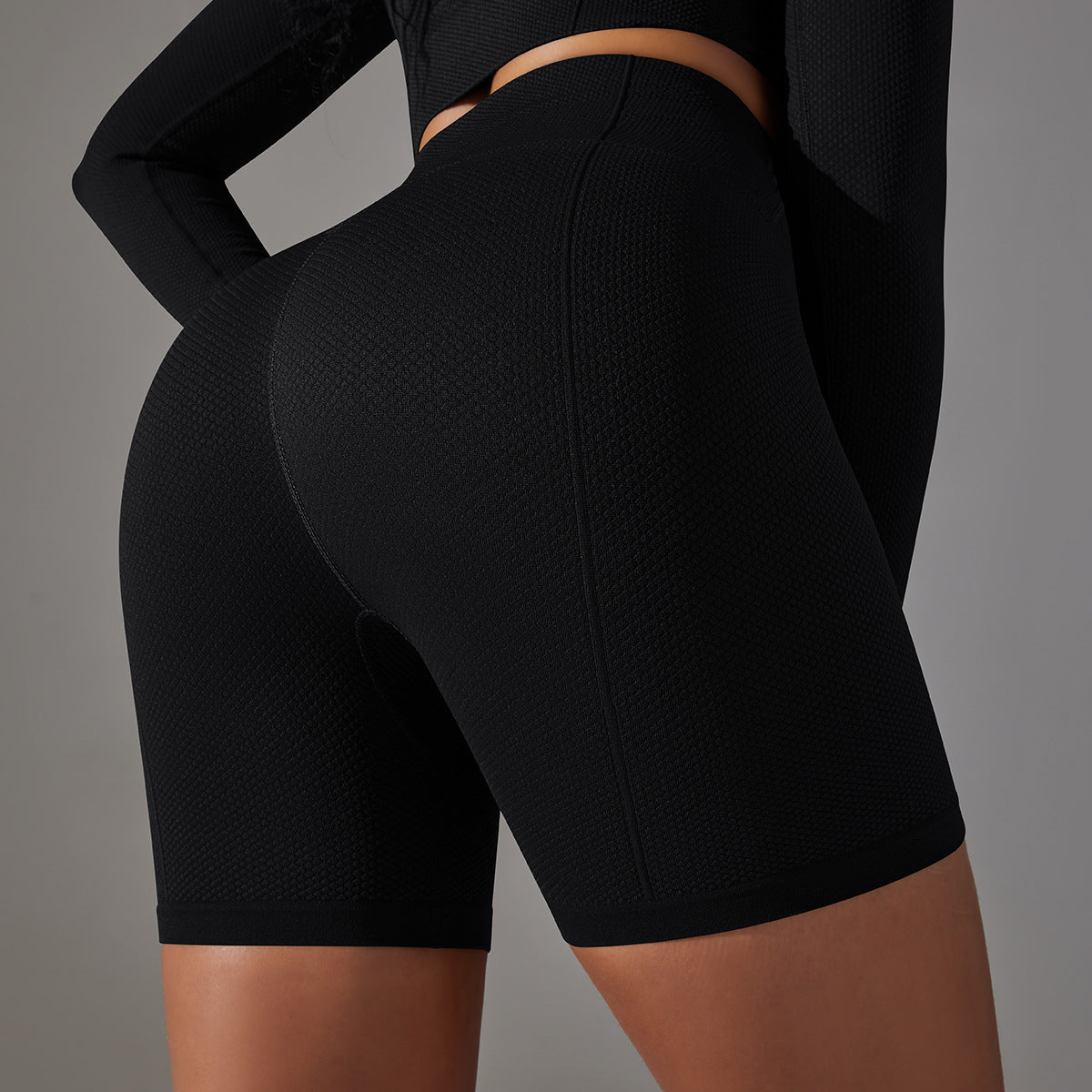 Seamless Yoga Shorts Peach Belly Contracting And Hip Lifting