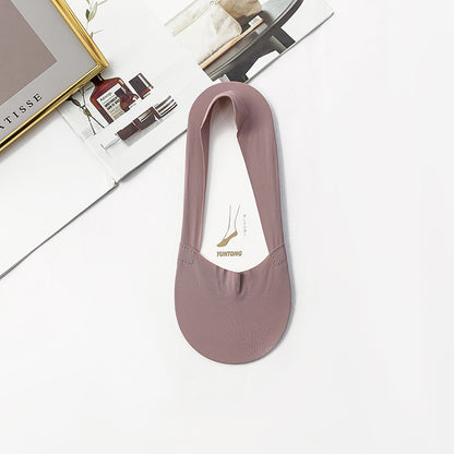 Ice Silk Socks Women's Boat Socks Summer Thin Cotton Bottom