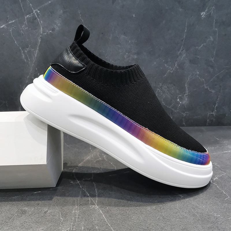 Breathable Platform Shoes Men's Fashion Personality Casual Shoes Mesh Surface