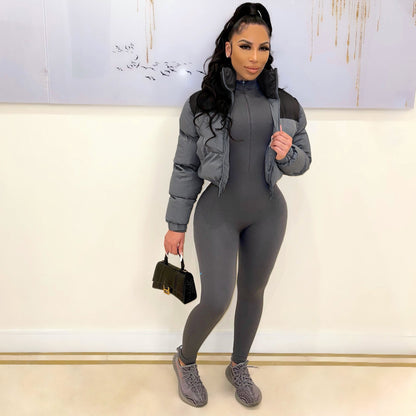 Women's Coat Fashionable Brand Classic Cotton-padded Jacket European And American Short Flight Jacket