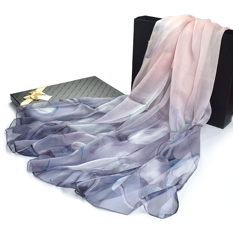 Silk Scarf Silk Summer Sunscreen Shawl Beach