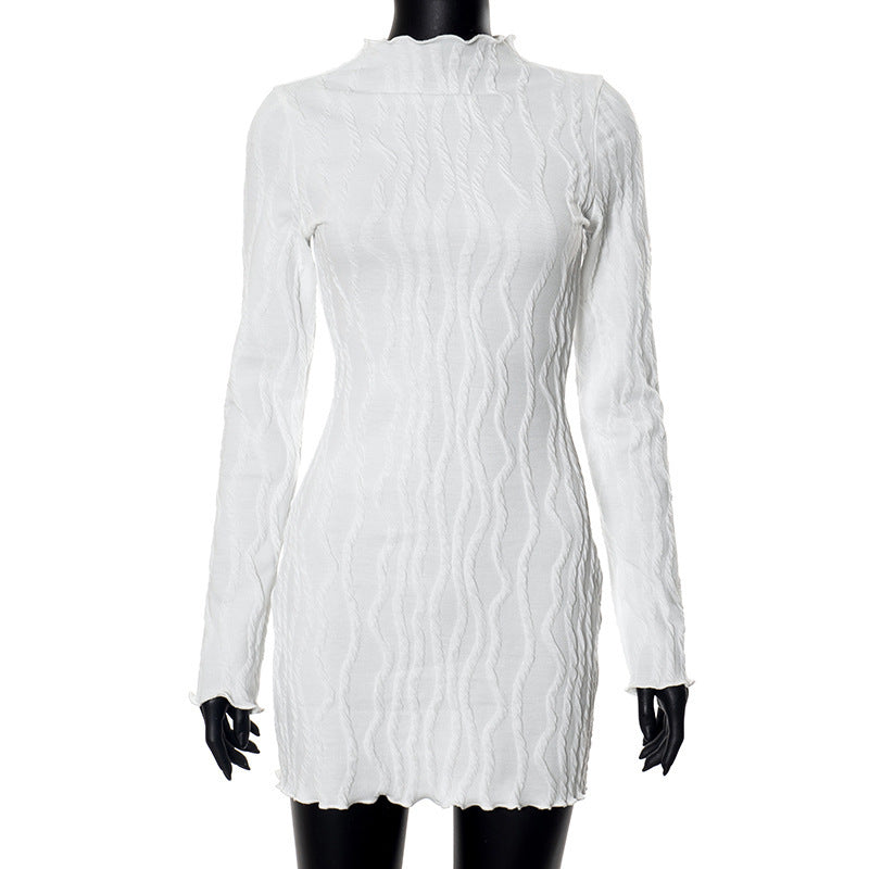 Slim Fit Base Ride Versatile Long Sleeve Dress