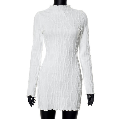 Slim Fit Base Ride Versatile Long Sleeve Dress