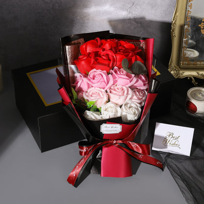 Cross-border Amazon 18 Rose Soap Bouquet Gift Box Valentine's Day Gift Fake Flower