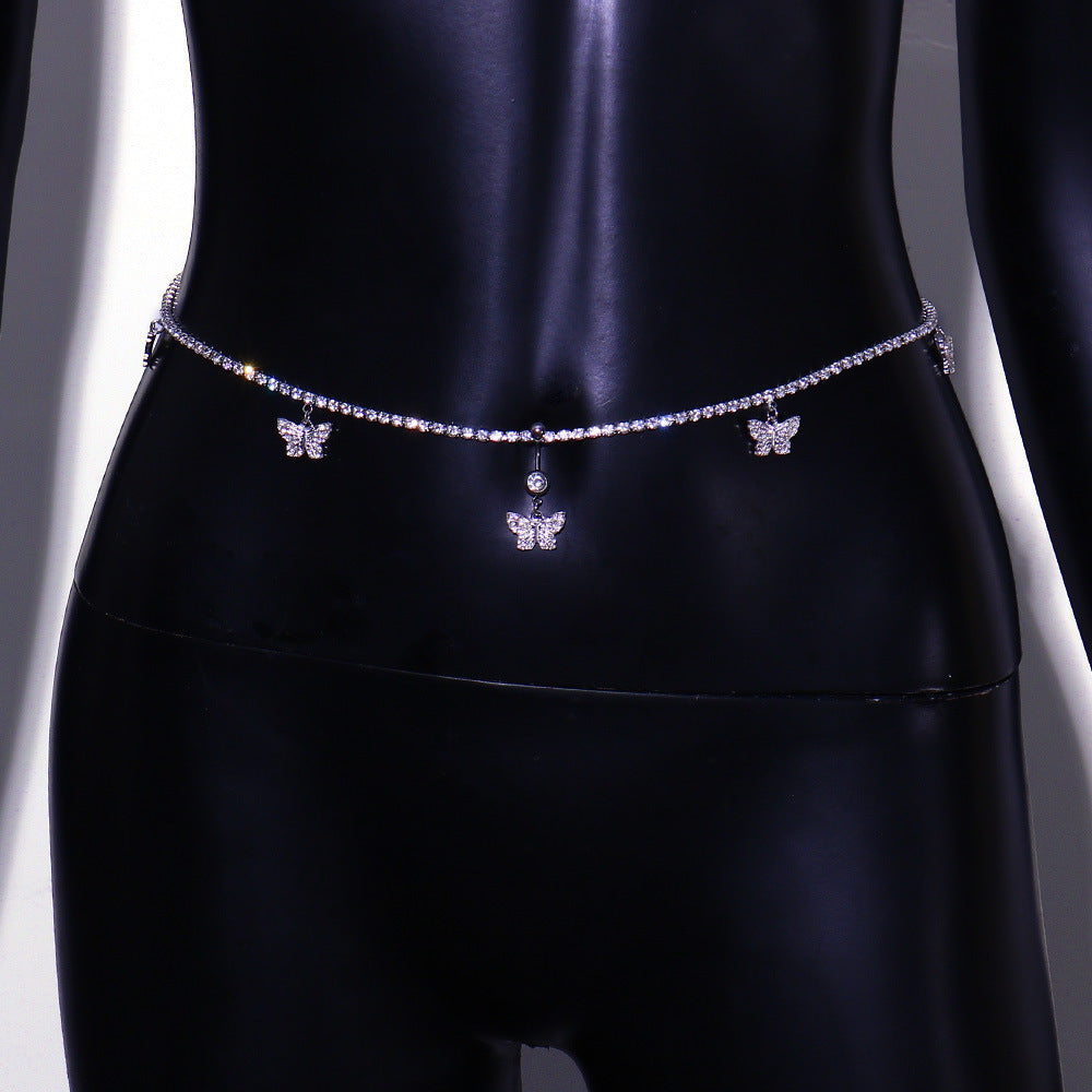 Human Piercing Devil's Eye Navel Chain