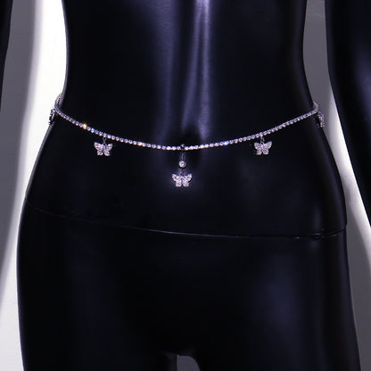 Human Piercing Devil's Eye Navel Chain