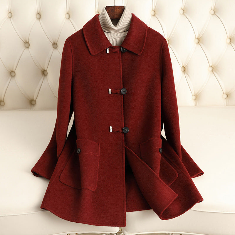 Chinese Style Traditional Mother's Woolen Coat For Women