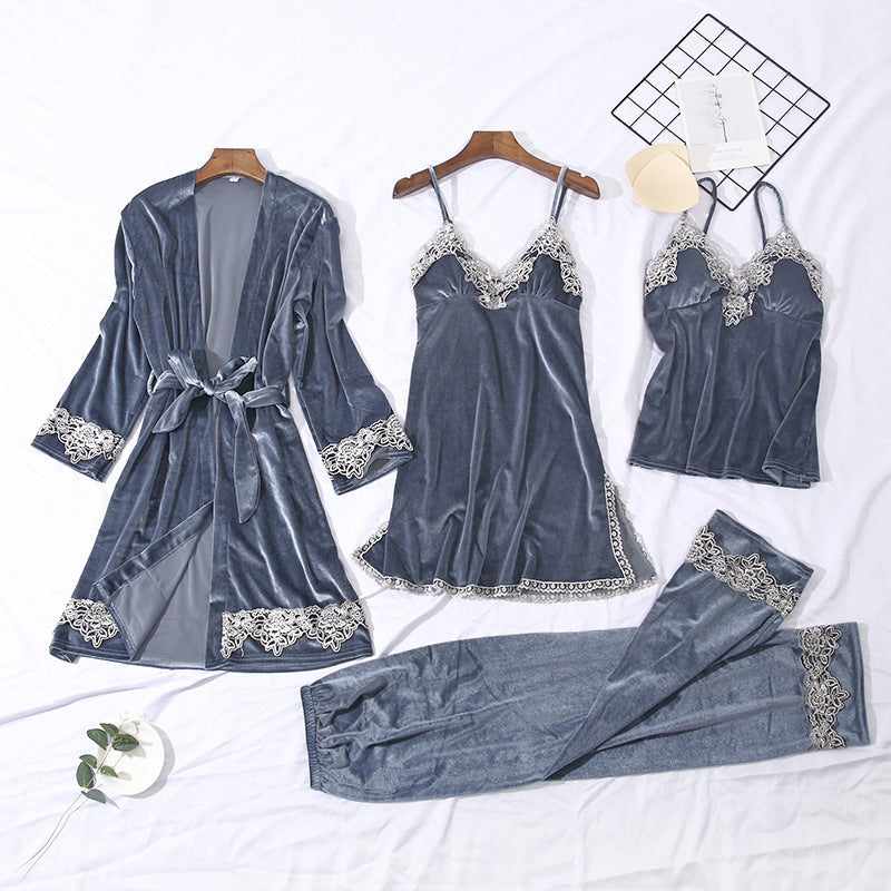 New sexy lace lace pajamas