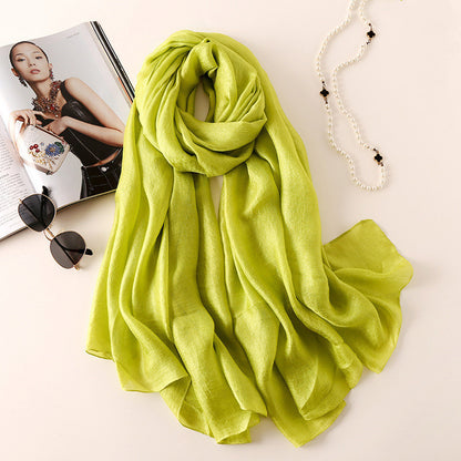 Fashion Beach Towel Sun Protection Shawl Silk Scarf Women