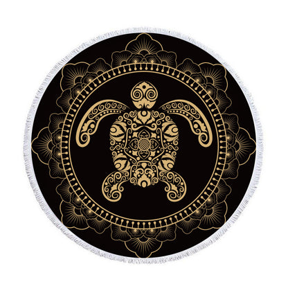 New round beach towel