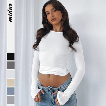 Slim-fit Fashion Long-sleeved Top Base