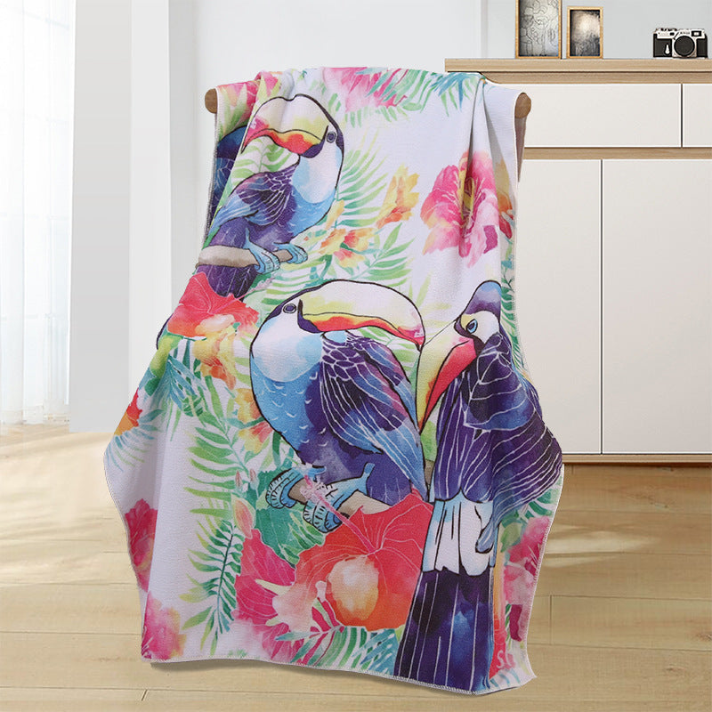 70150 Heat Transfer Printing Microfiber Shawl Portable Quick-drying Bath Towel