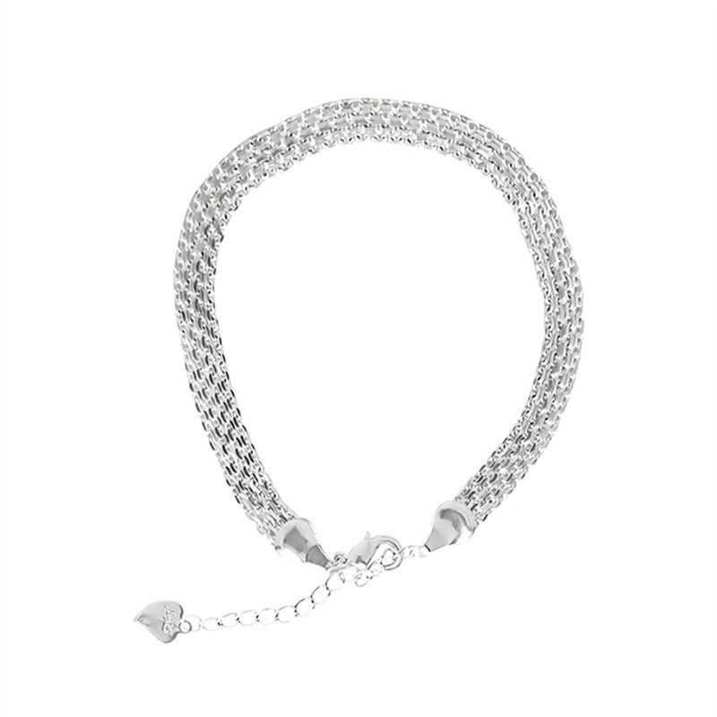 Women's 925 Sterling Silver Vintage Weave Necklace