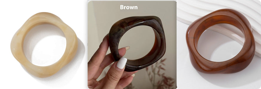 Acrylic Bracelet Exaggerated Ins Style Irregular Translucent