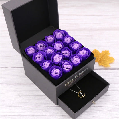 Soap flower Valentine's Day gift double drawer box rose flower creative gift Christmas