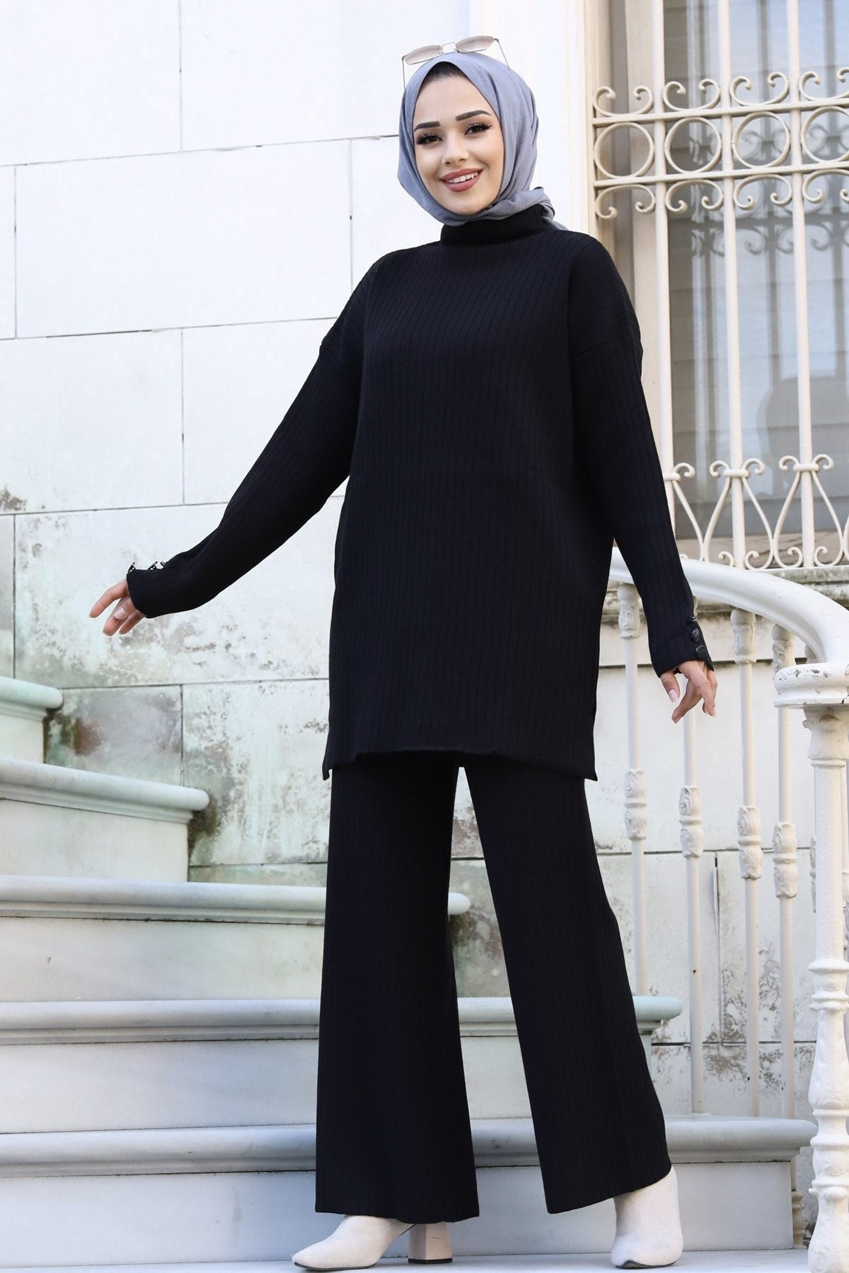 Women's Wide-leg Pants Knitting Suit