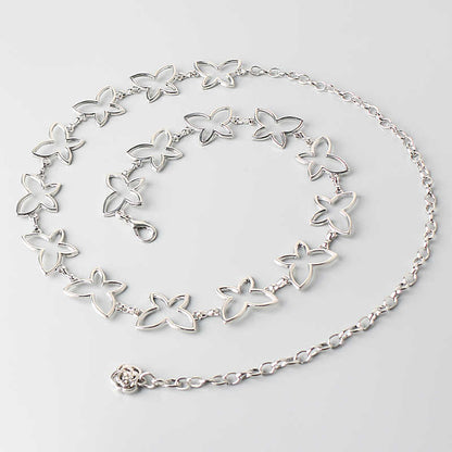 Fashionable All-match Plus Size Lengthened Metal Butterfly Waist Chain