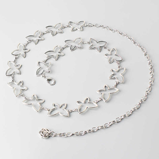 Fashionable All-match Plus Size Lengthened Metal Butterfly Waist Chain